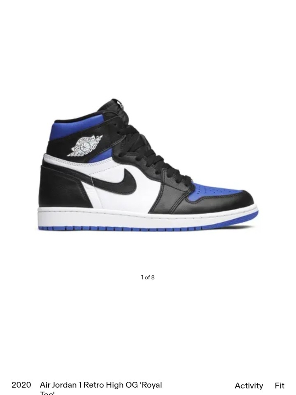 Nike Air Jordan 1 Retro High OG 'Royal Toe' - Black/White/Royal Blue